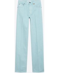 Chloé - Logo Patch Straight-Leg Jeans - Lyst