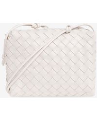 Bottega Veneta - Small Loop Intrecciato Leather Crossbody Bag - Lyst