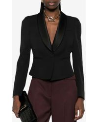 McQueen - Single-Breasted Tuxedo Jacket - Lyst