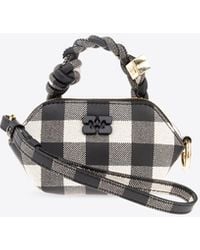 Ganni - Nano Bou Gingham Top Handle Bag - Lyst