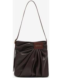 Loewe - Draped Leather Shoulder Bag - Lyst