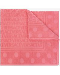 Versace - All-Over Polka Dot Bath Towel - Lyst