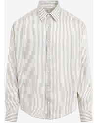 Ami Paris - Striped Long-Sleeved Shirt - Lyst