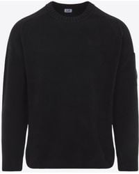 C.P. Company - Signature-Lens Crewneck Sweater - Lyst