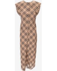 Ami Paris - Checked Midi Dress - Lyst