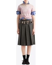 Prada - Logo Print Short-Sleeved T-Shirt - Lyst