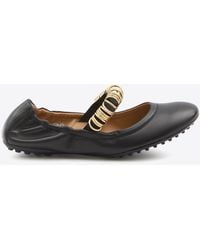 Tod's - Dee Ring Leather Ballet Flats - Lyst
