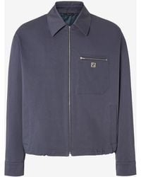 Fendi - Ff Logo Zip-Up Jacket - Lyst