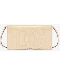 Dolce & Gabbana - Dg Logo Patent Leather Clutch - Lyst