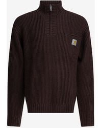 Carhartt - Detroit Half-Zip Wool-Blend Sweater - Lyst