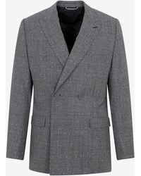 Dior - Prince Of Wales Double-Breasted Blazer - Lyst