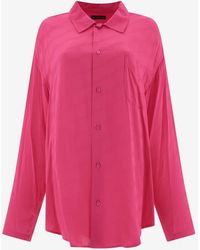 Balenciaga - Logo Jacquard Buttoned Shirt - Lyst