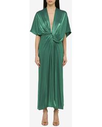 Costarellos - Roana Green Midi Dress - Lyst