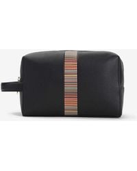 Paul Smith - Striped Leather Wash Bag - Lyst