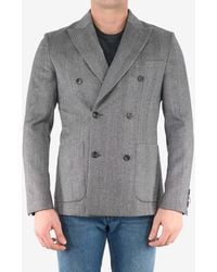 Tonello - Double-Breasted Wool Jacket - Lyst