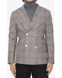 Tonello - Checked Wool Blazer - Lyst