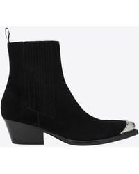 Sartore - Suede Wax Ankle Boots - Lyst