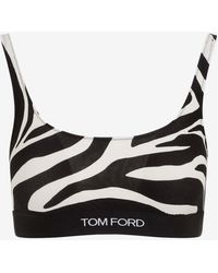 Tom Ford - Open-Back Zebra-Pattern Cropped Top - Lyst
