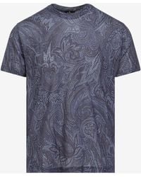 Etro - Roma Paisley-Pattern Crewneck T-Shirt - Lyst
