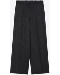 Givenchy - Wool Wide-Leg Tailored Pants - Lyst