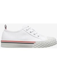 Thom Browne - Collegiate Canvas Low-Top Sneakers - Lyst