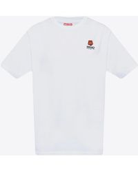 KENZO - Logo-Embroidered Crewneck T-Shirt - Lyst