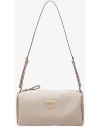 Prada - Logo-Plaque Zip-Up Bag - Lyst