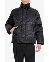 McQueen - Skull Jacquard Puffer Jacket - Lyst