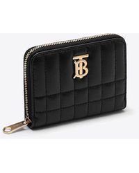 Burberry - Quilted Leather Zip-Around Wallet - Lyst