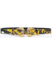 Versace - Chain Couture Print Belt - Lyst