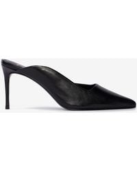 Black Suede Studio - Icon 80 Leather Asymmetric Mules - Lyst