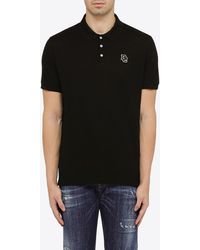 DSquared² - Logo Embroidered Short-Sleeved Polo T-Shirt - Lyst