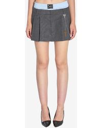 Alexander Wang - Pleated Wool Blend Mini Skirt - Lyst