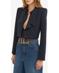 Chloé - Spencer Cropped Wool Blazer - Lyst