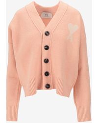 Ami Paris - Ami De Coeur Buttoned Cardigan - Lyst