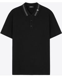 Versace - Logo-Embroidered Polo T-Shirt - Lyst