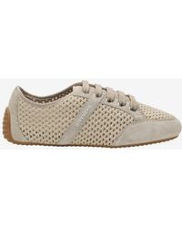 Givenchy - Slim Mesh And Suede Sneakers - Lyst