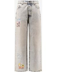 Barrow - Logo Patch Washed Denim Pants - Lyst