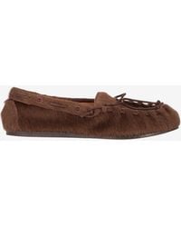 P.A.R.O.S.H. - Suede Leather Loafers - Lyst