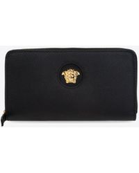 Versace - La Medusa Zip-Around Leather Wallet - Lyst