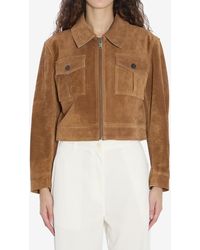 Arma - Helen Suede Cropped Jacket - Lyst