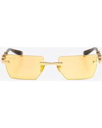 Balmain - Pierre Rectangle Rimless Sunglasses - Lyst