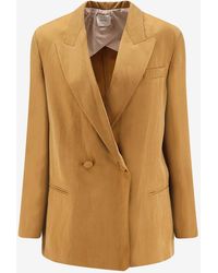 Alysi - Double-Breasted Buttoned Blazer - Lyst