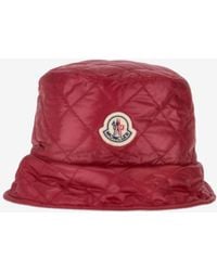 Moncler - Logo Patch Diamond Quilt Bucket Hat - Lyst