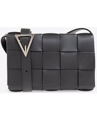 Bottega Veneta - Medium Cassette Intreccio Leather Crossbody Bag - Lyst