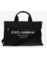 Dolce & Gabbana - Sicilia Dna Rubberized Logo Nylon Holdall Bag - Lyst