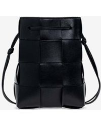 Bottega Veneta - Small Cassette Intreccio Leather Bucket Bag - Lyst