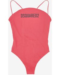 DSquared² - Logo Print One-Piece Swimsuit - Lyst