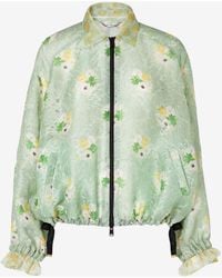 Fendi - Bouquet Print Organza Lace Bomber Jacket - Lyst