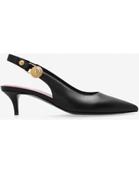 Balmain - Eva 50 Calf Leather Slingback Pumps - Lyst